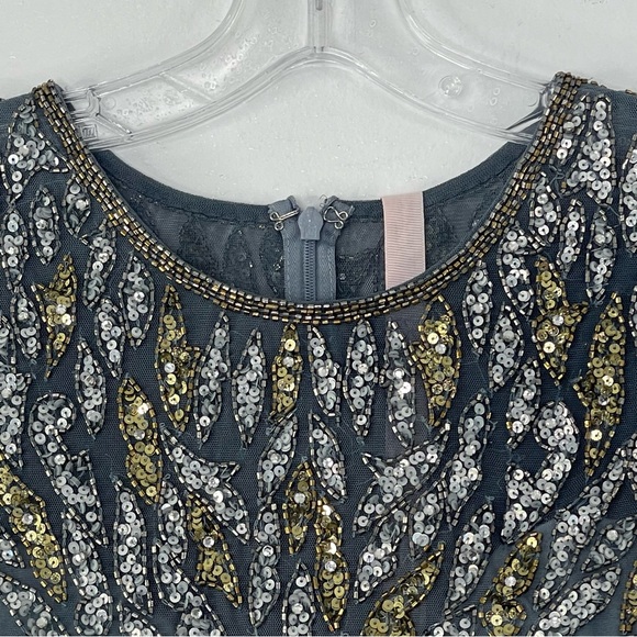 Mac Duggal 5532 Jewel Neckline Embellished Illusion Cap Sleeve Column Gown - Picture 5 of 13